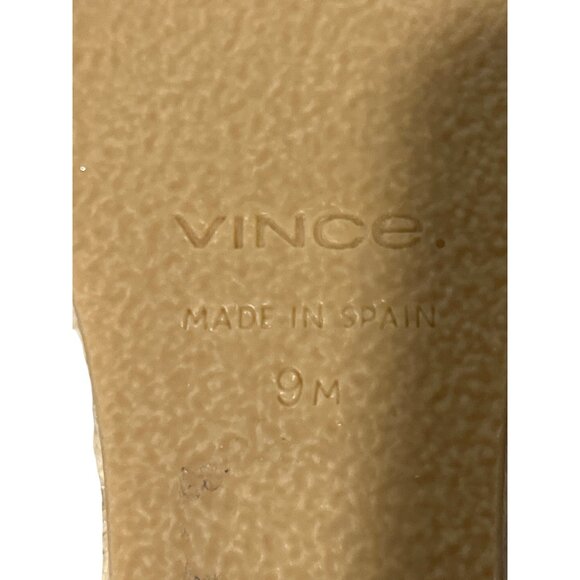 Vince Gaelan Sandals Square Toe White Crossover Espadrille Wedge Womens Size 9 - Picture 8 of 10